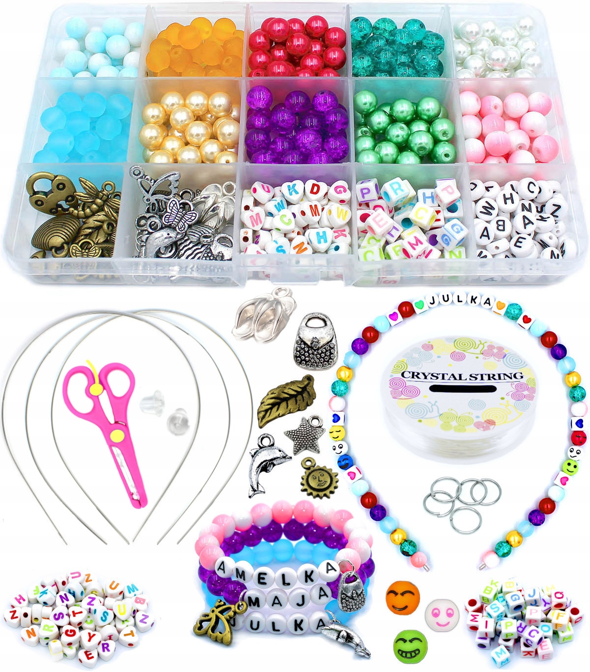 

Imienny Zestaw Koralików Do Robienia Bransoletek