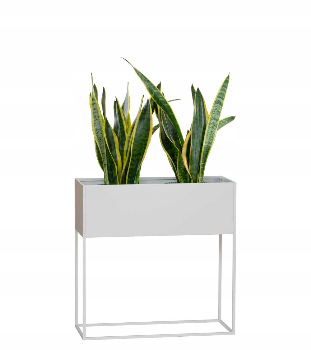 

Donica Metalowa Prostokątna Rodos, 60 cm Biała