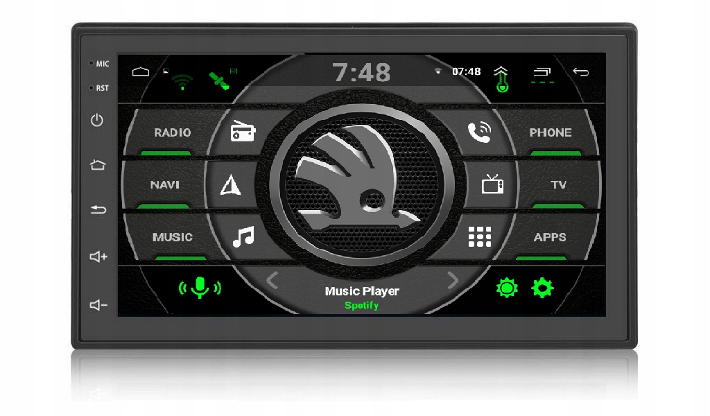 RADIO 2DIN ANDROID USB BT GPS WIFI SPOTIFY SKODA