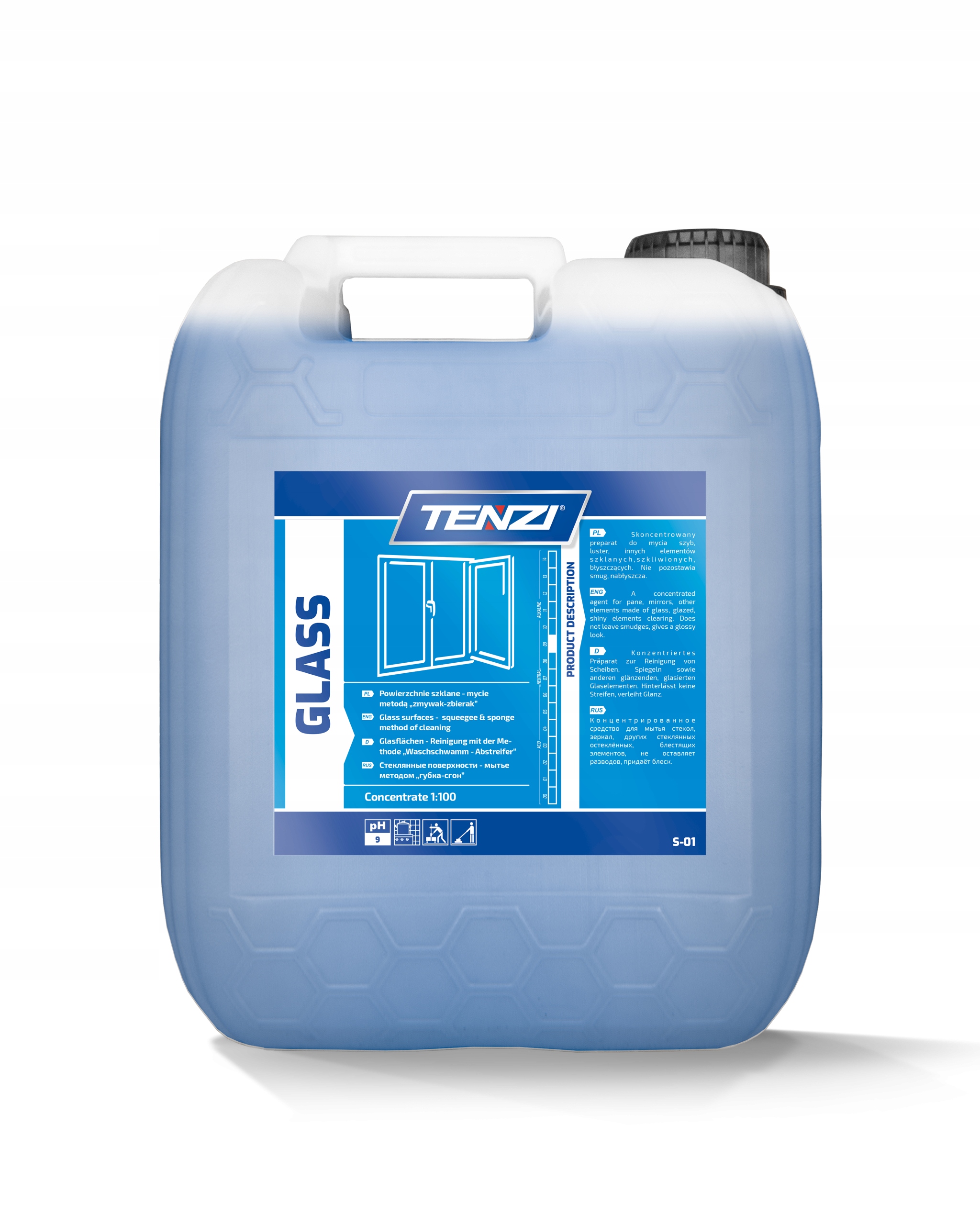 Levně Tenzi Glass tekutý čistič skel a zrcadel 10 l