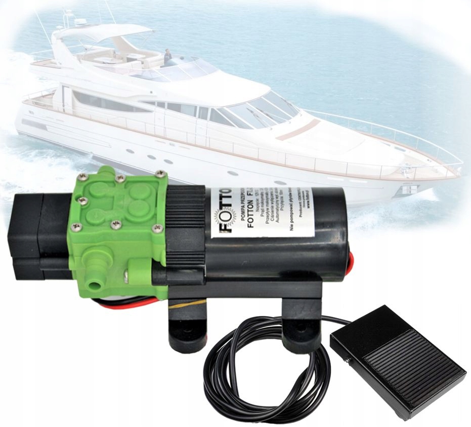 Samonasávací vodní čerpadlo pro lodě 2,4 bar 12 V DC 4 l s nožním spínačem