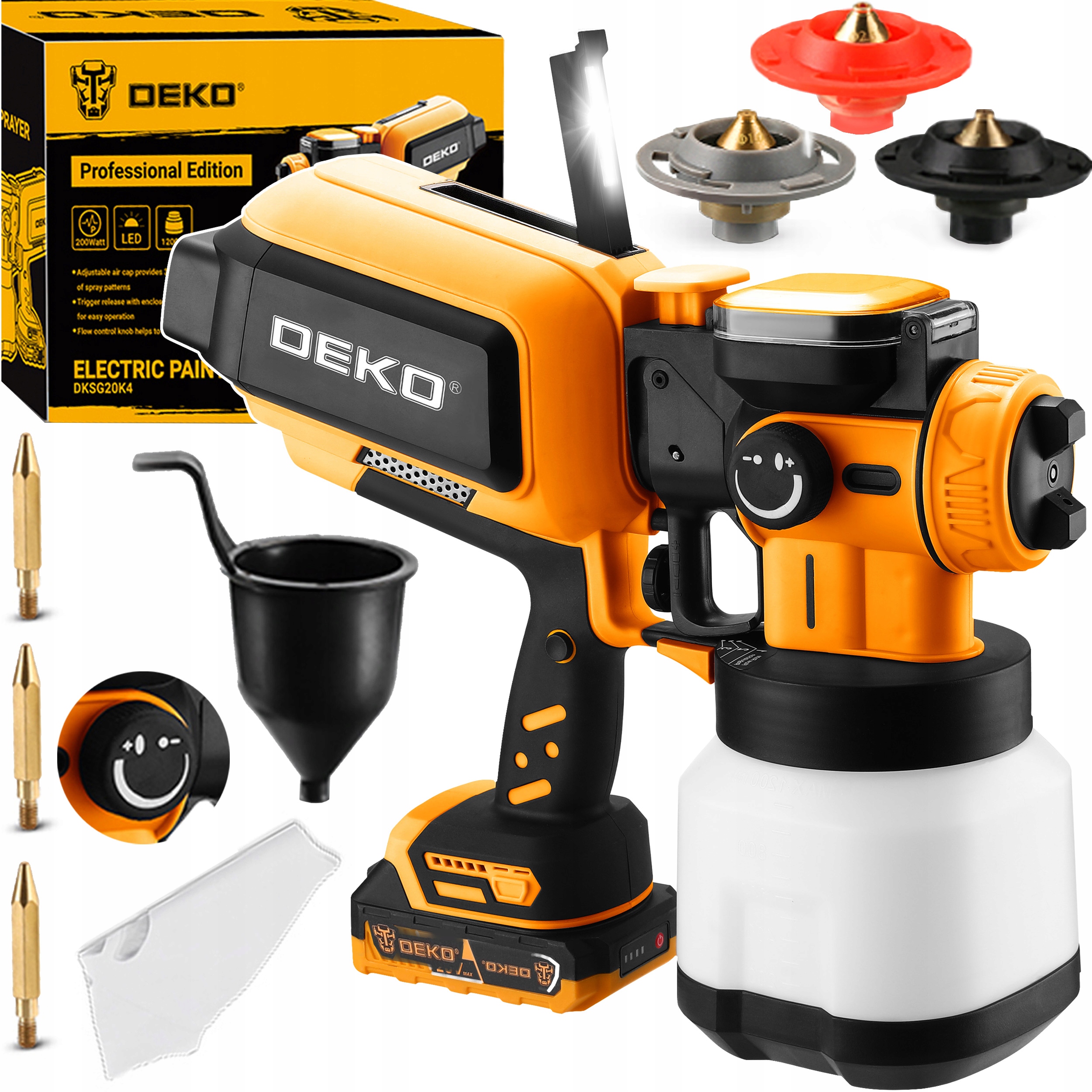 Pistole Na Malování Stěn Malířský Agregát 3 Trysky 70 Din Sada XXL Deko