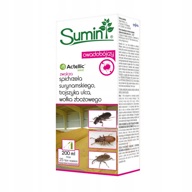 Sumin Actellic 500EC Środek owadobójczy zwalcza spichrzela trojszyka 200ml
