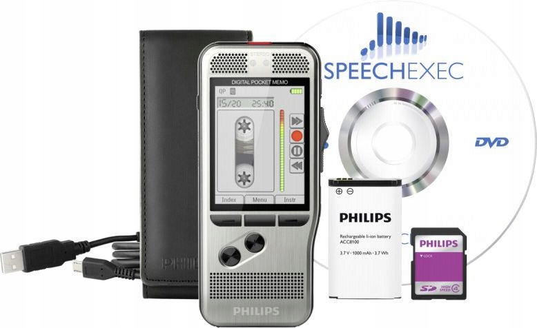 Dyktafon Philips DPM7200/02 Zasilanie akumulatorowe