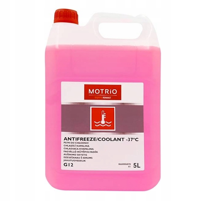 Płyn chłodniczy Motrio G12 5 Litrów Różowy Płyn do chłodnic 5L -37C Renault