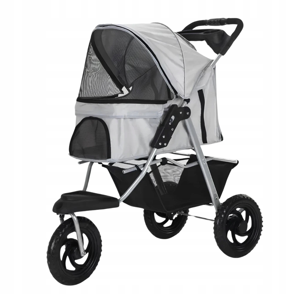 Levně Buggy Cross Kočárek pro mazlíčky 50 x 107 x 100 cm Barva: Světle šedá