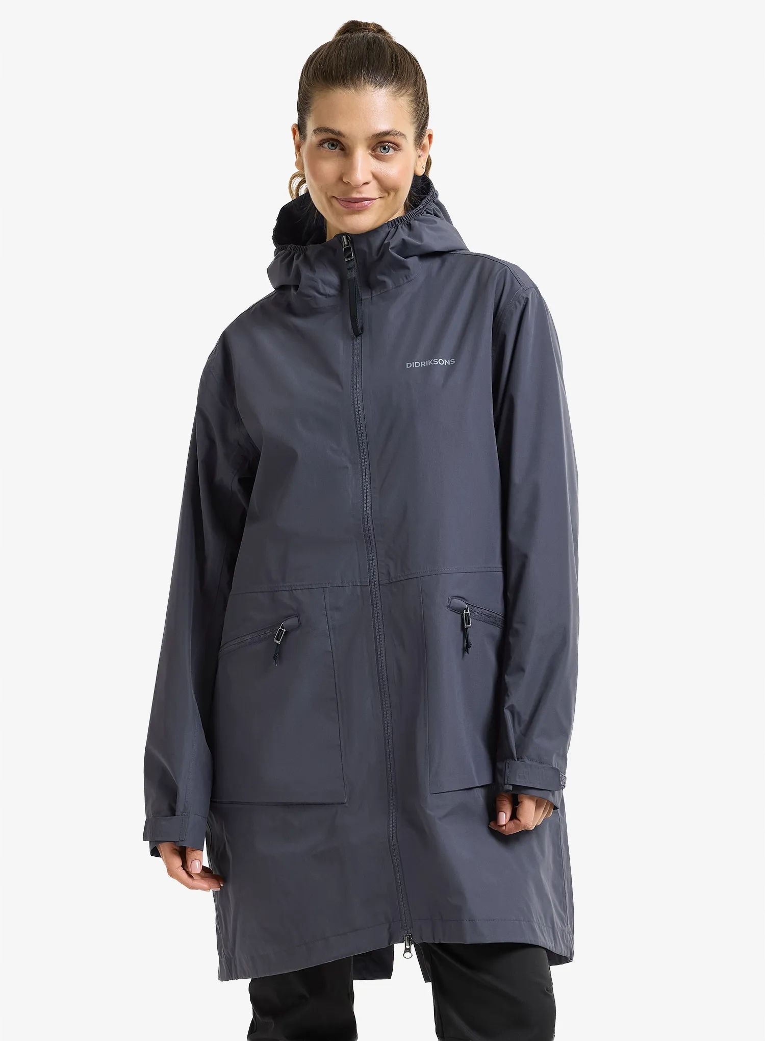 Dámská dešťová parka Didriksons Eliana Parka světle modrá 34 (xs)