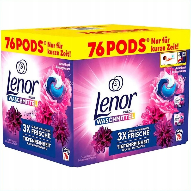 Lenor Kapsułki All in One Kolor Amethyst BlutenTraum 76 kapsułek z Niemiec