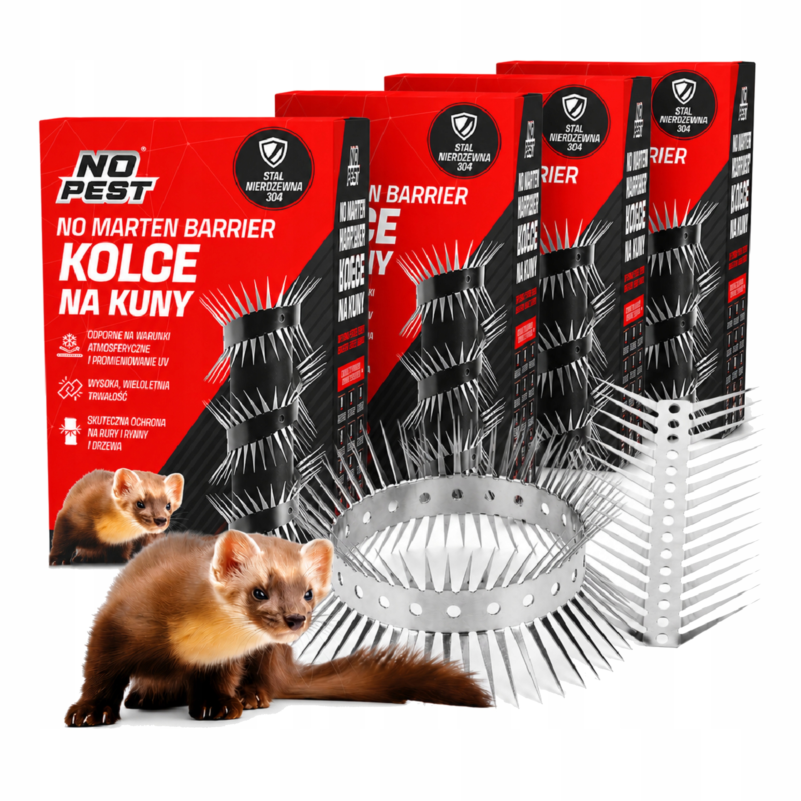 Kolce Na Kuny Do Odstraszania Kun No Pest Na Rynny Rury Drzewa Nierdzewne