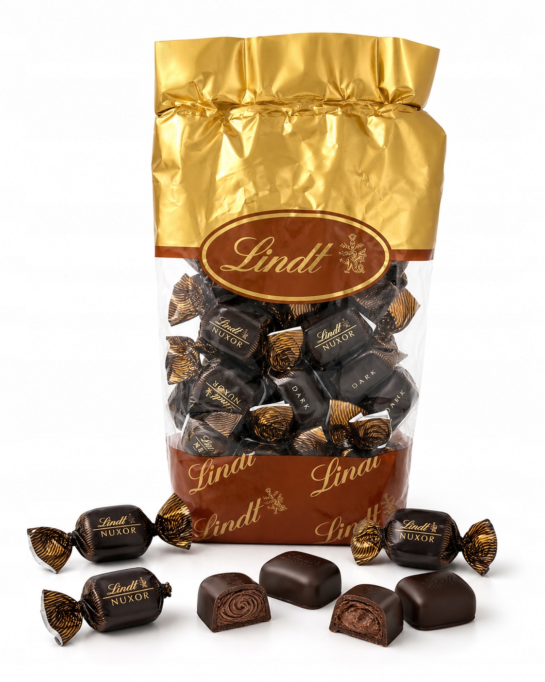 Lindt Nuxor Dark Ciemne Praliny z Orzechami Laskowymi 500 g