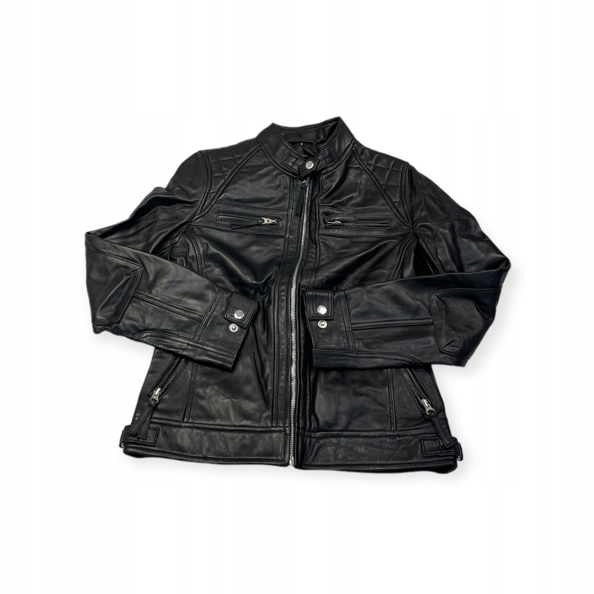 Dámská kožená bunda ramoneska Real Leather S