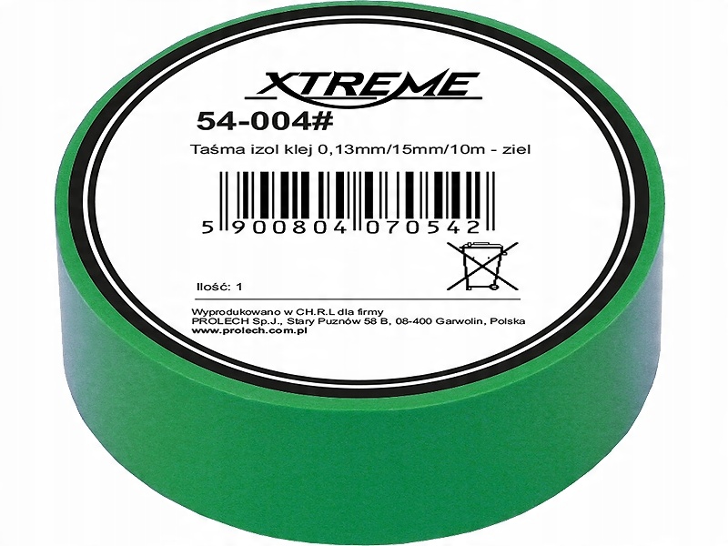 

Taśma izolacyjna Xtreme 0,13mm/15mm/10m, zielona
