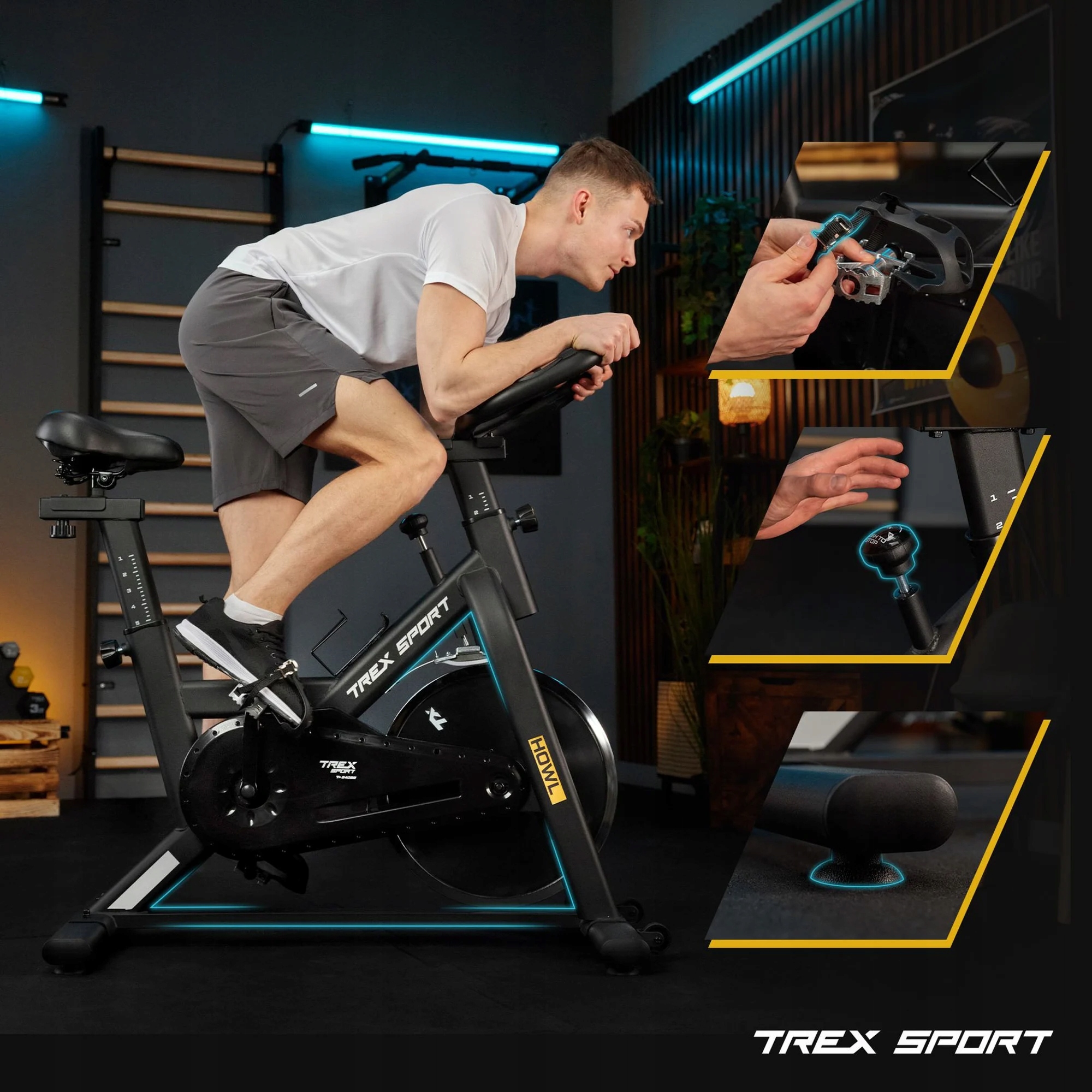 Регульований велотренажер Howl Trex Sport, механічного типу