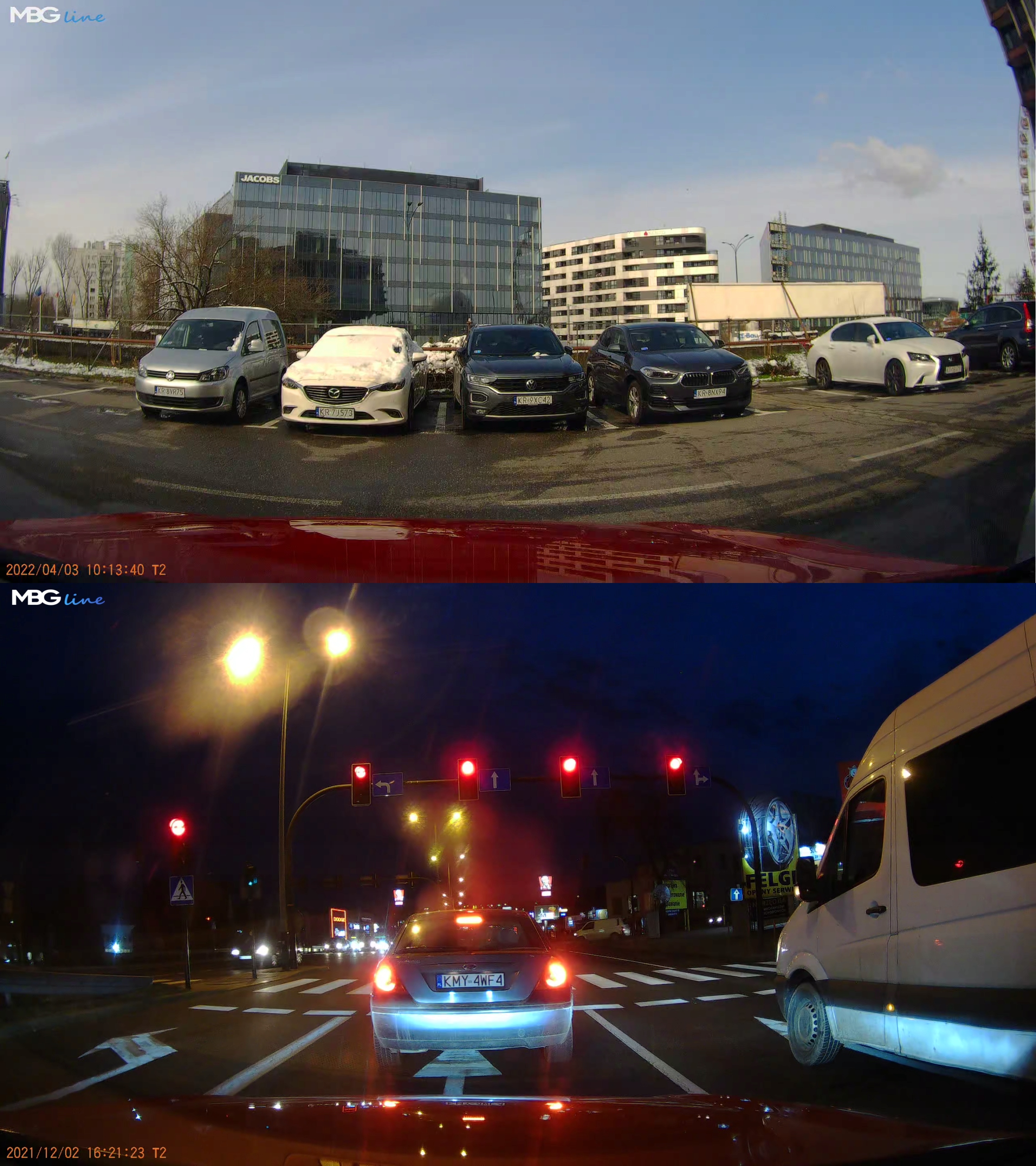 Kamera Rejestrator Trasy Parking 2K+FHD GPS WIFI Karta pamięci w zestawie brak
