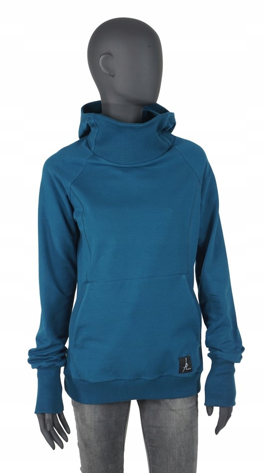 

Bluza dresowa damska z kapturem S turkusowa