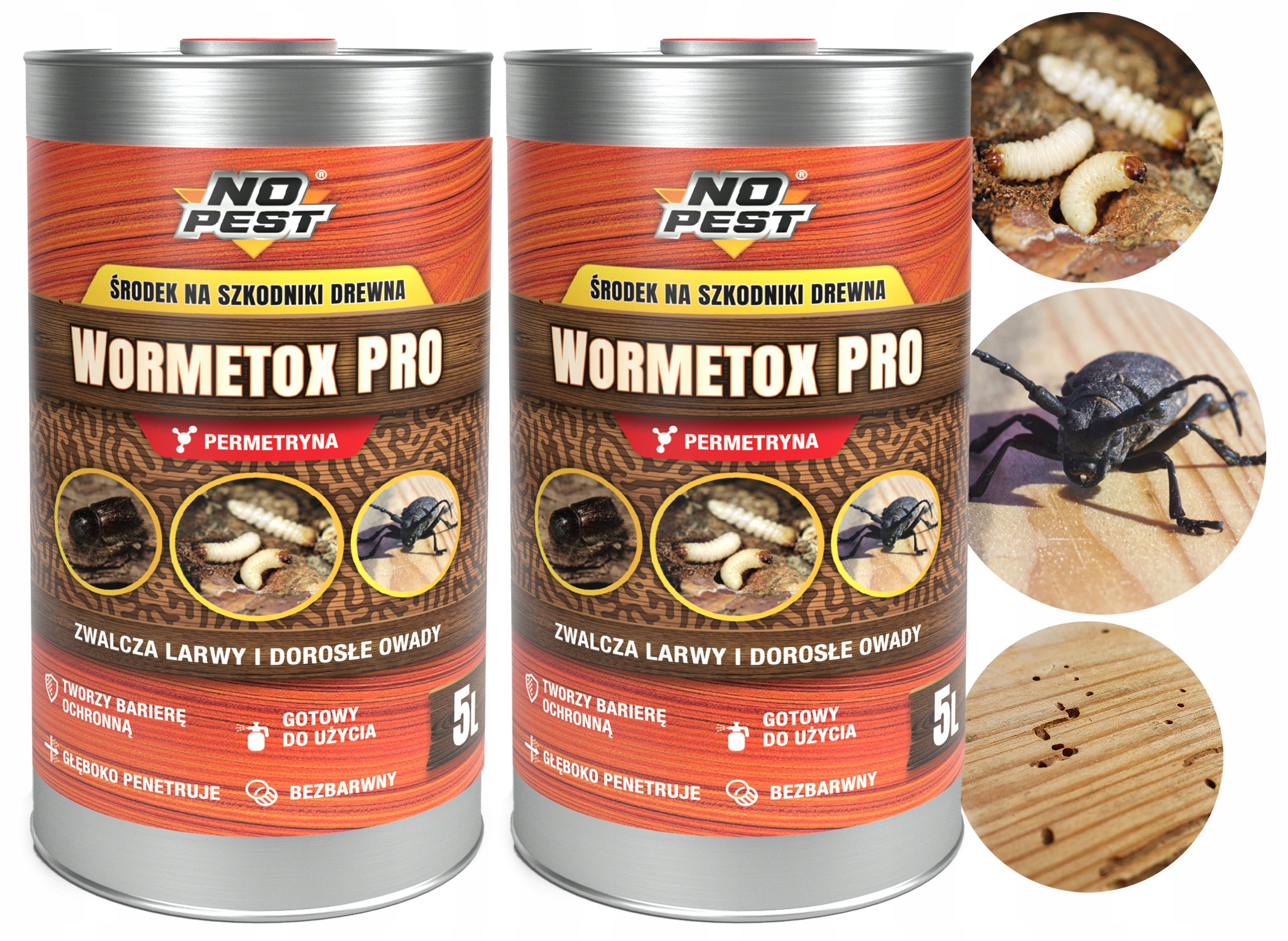 Środek Preparat Na Korniki Szkodniki Drewna Impregnat Do Drewna 5L (2 Szt)
