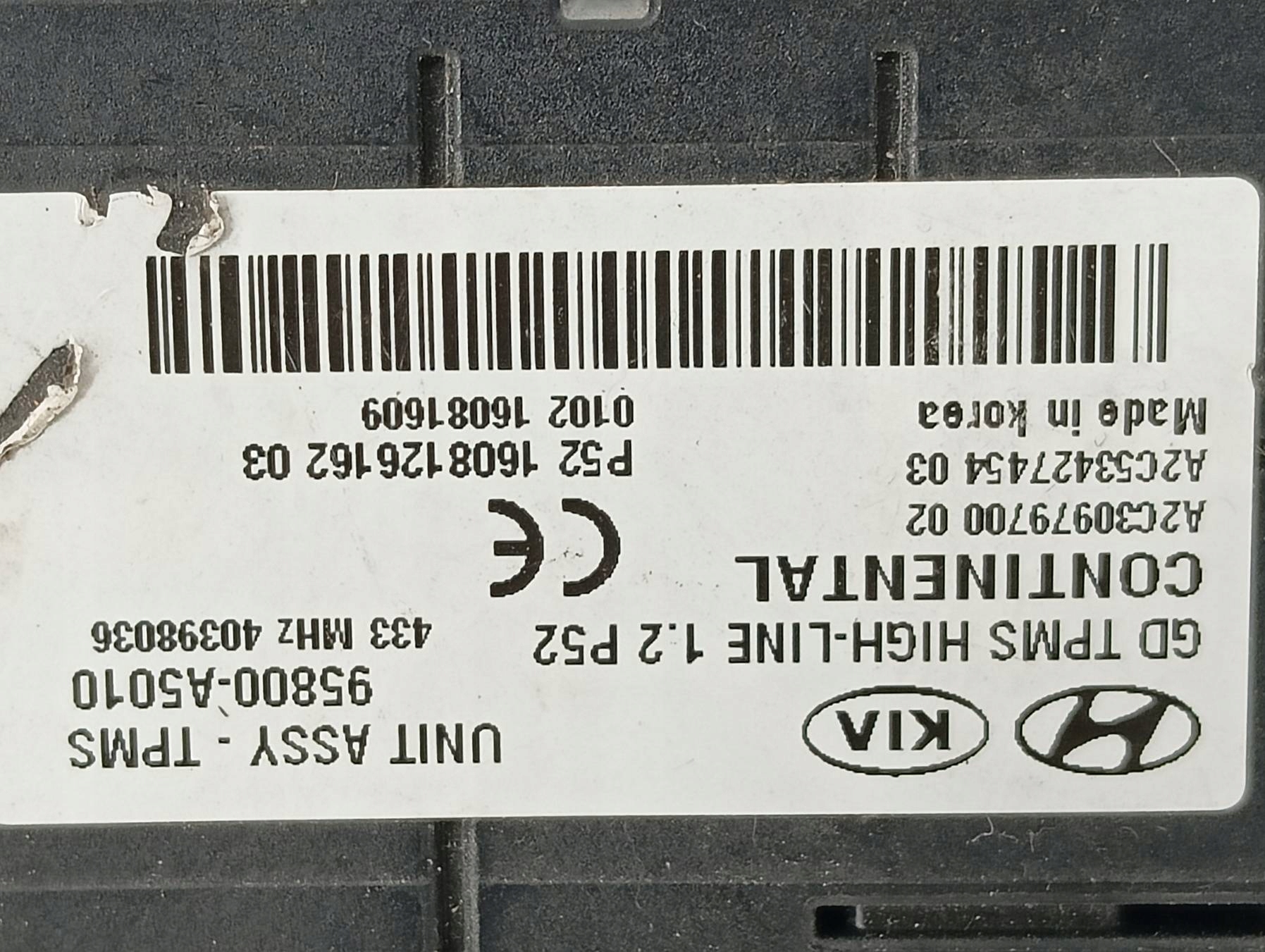 modulo TPMS pressione W OPONACH 95800-A5010 Hyundai i30 II (2011-2017)