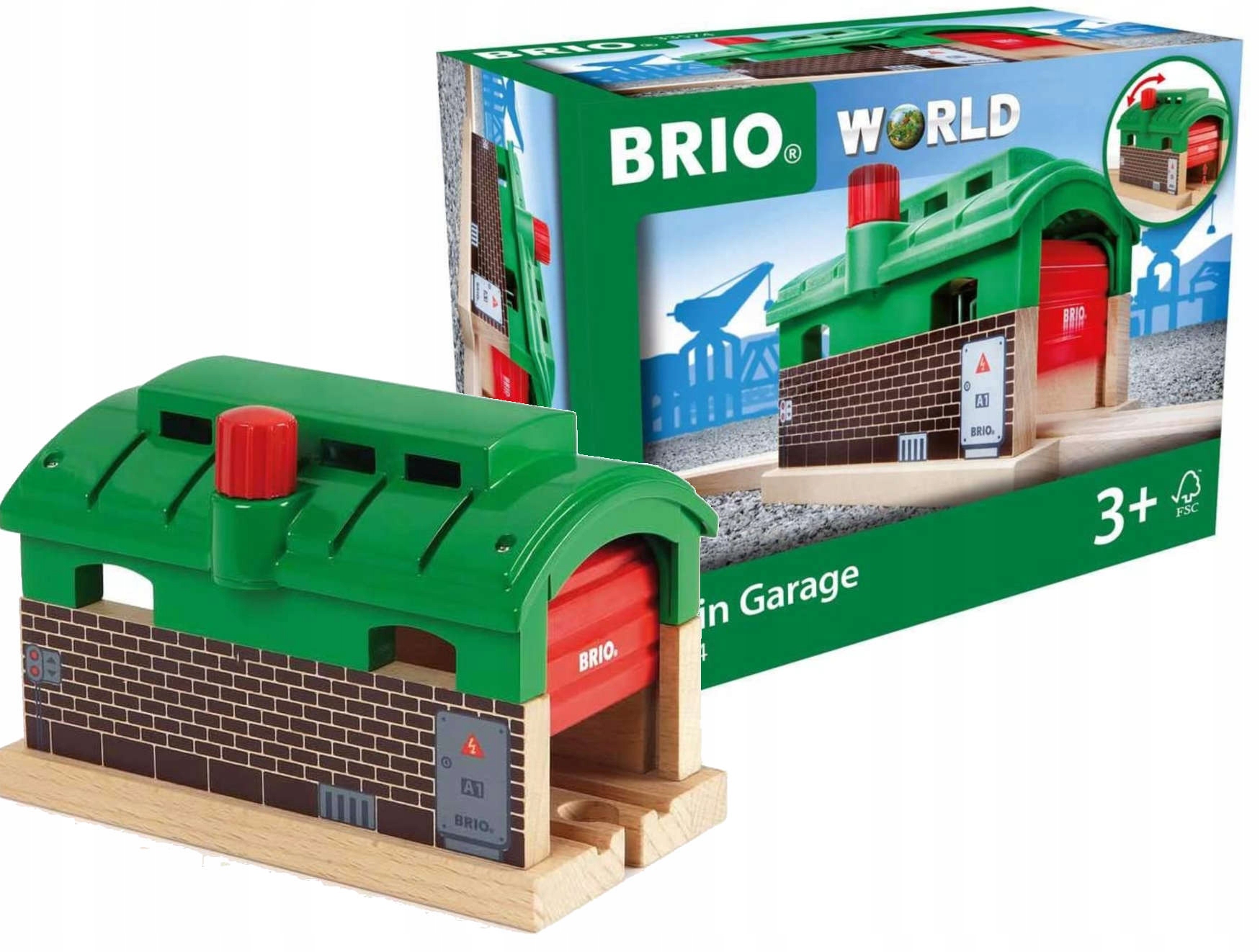 BRIO GARAGE OPEN STEAM WORKSHOP TUNNEL FOR TRAIN