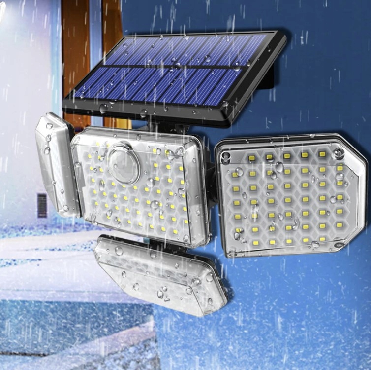 LED solarna svetilka senzor gibanja v mraku + daljinski upravljalnik moč svetilke 9 W