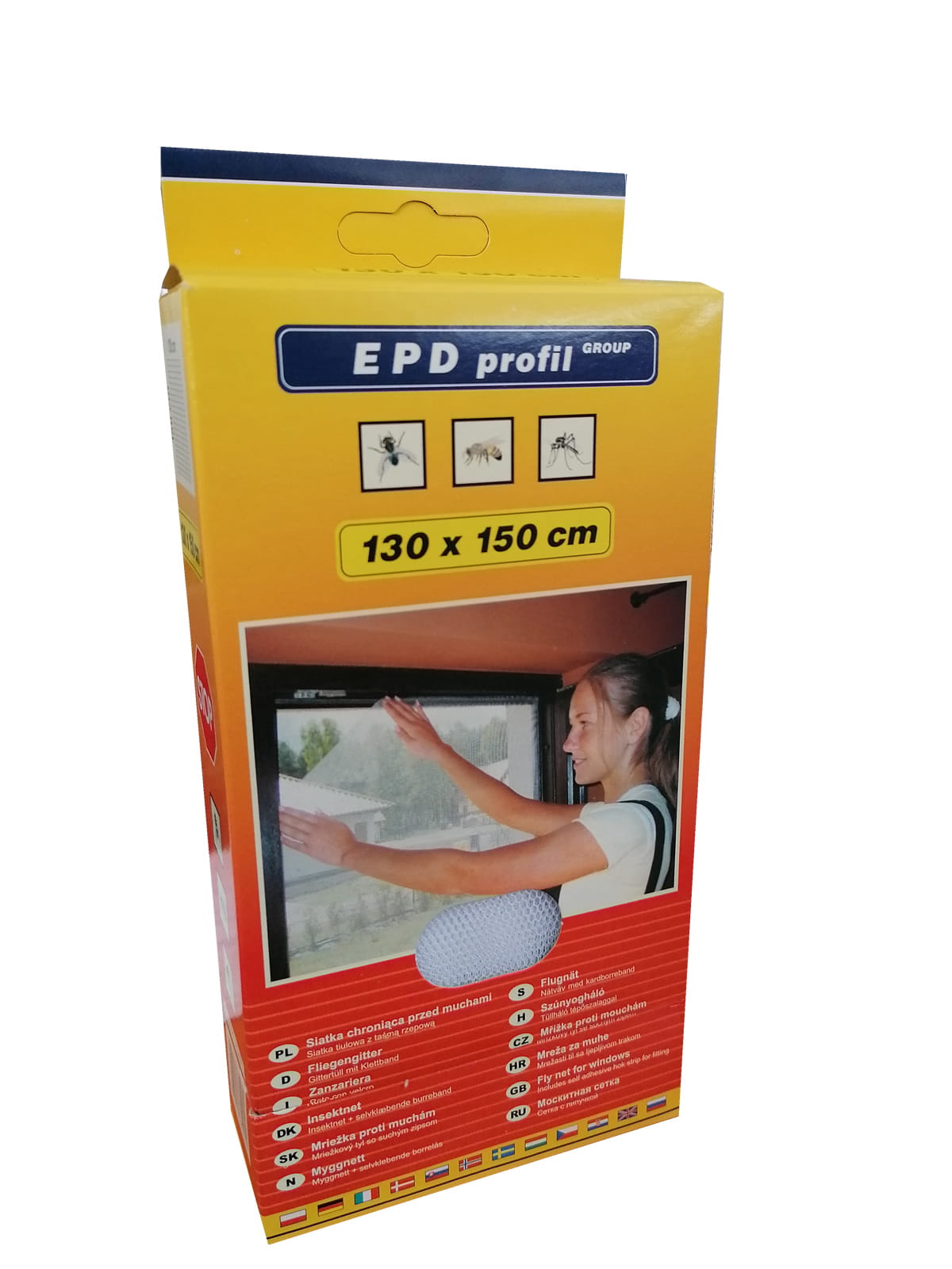

Siatka na okno przeciw owadom biała 130x150