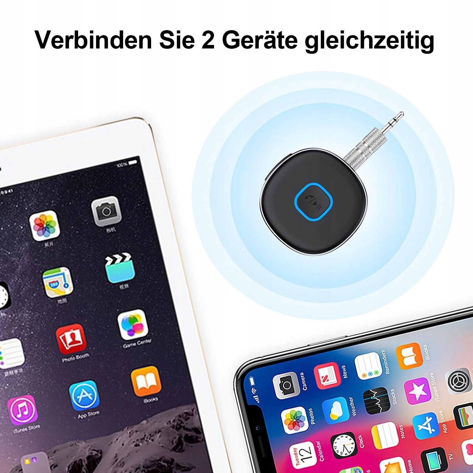 ADAPTER NADAJNIK Odbiornik Audio Bluetooth 5.0 AUX SAMOCHODOWY BEZPRZEWODOWY MUZYKA Model EGBBSDAAGERW