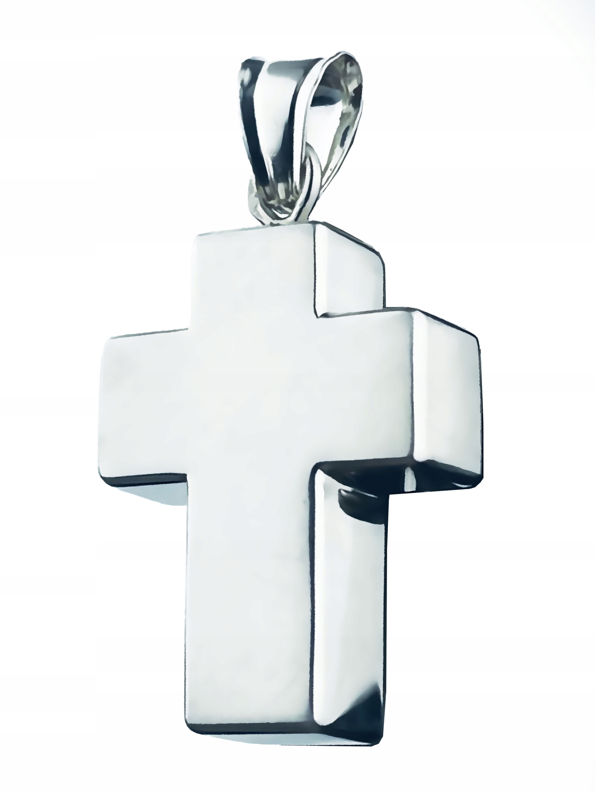 Stříbrný křížek leštěný, jednoduchý Svaté Přijímání Křest