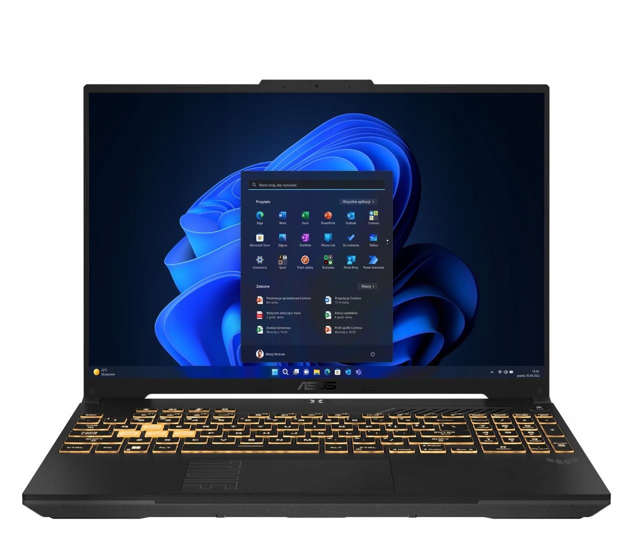 Laptop Asus Tuf Gaming F16 Core 5-210H/16GB/1TB/Win11PX RTX4050 144Hz