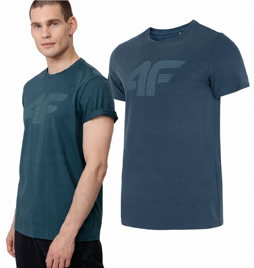 

T-shirt Męski Koszulka 4F TSM353 Jeansowy S