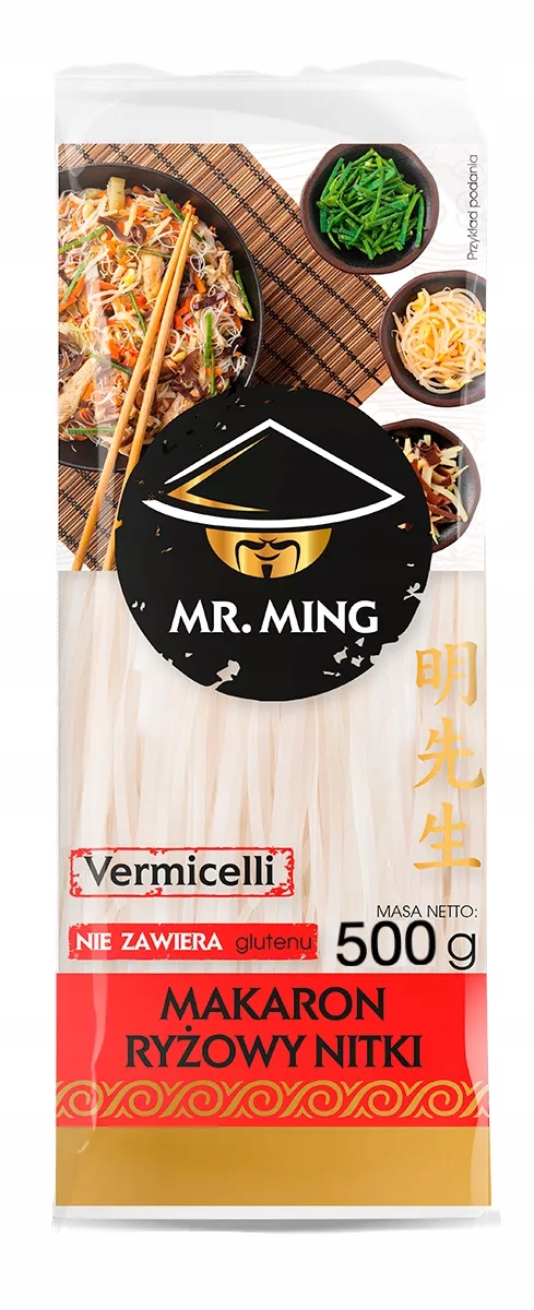 

Makaron vermicelli ryżowy nitki 500g Mr. Ming
