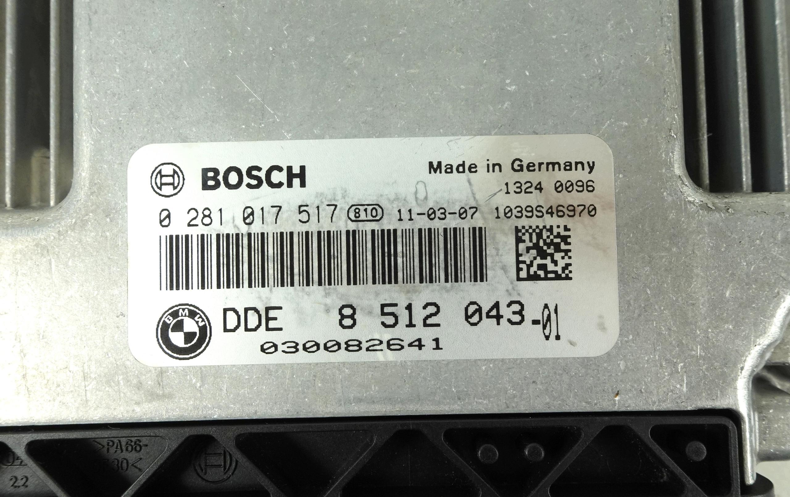 computer motore BMW 3 E90 E91 2.0D 2.0 D 0281017517 DDE 8512043 DDE8512043