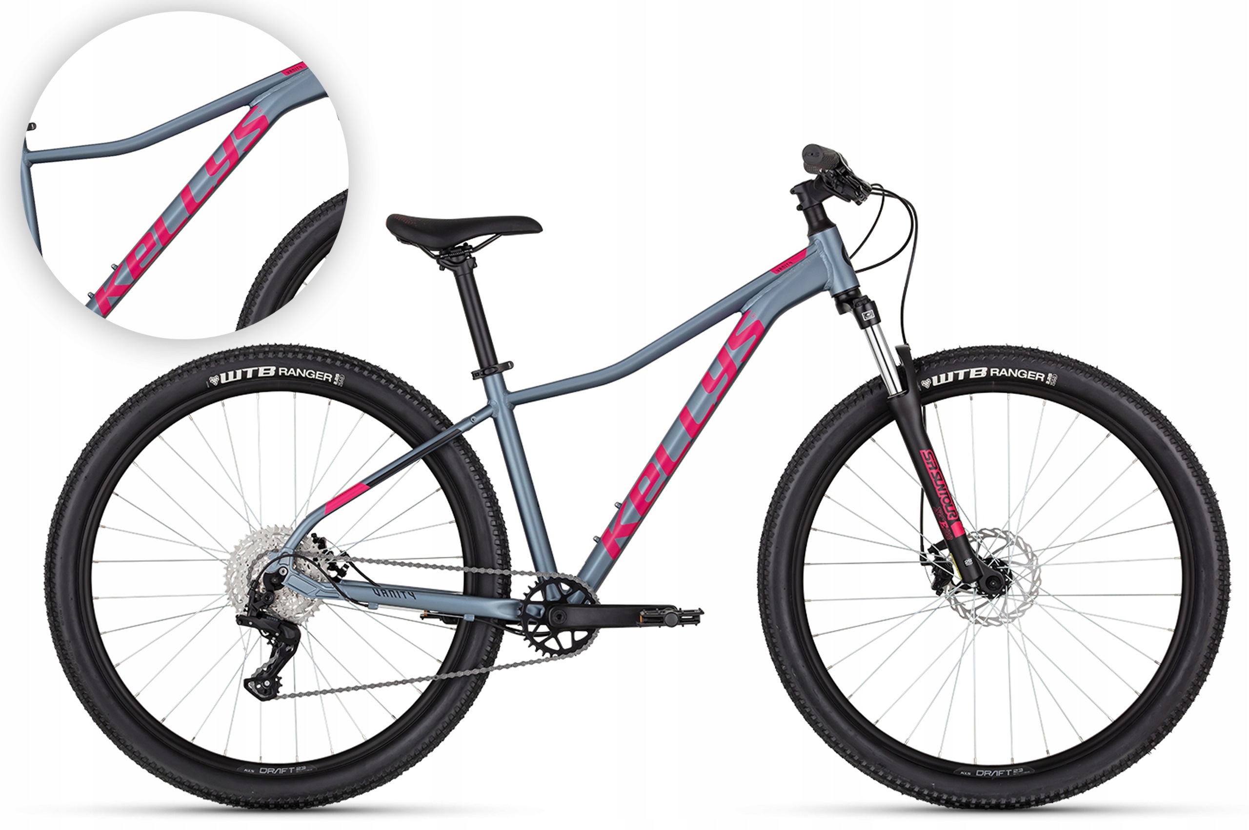 Rower 26" Mtb Kellys Vanity X30 rama S 15" (37.5 cm) Steel Blue (szary) R26