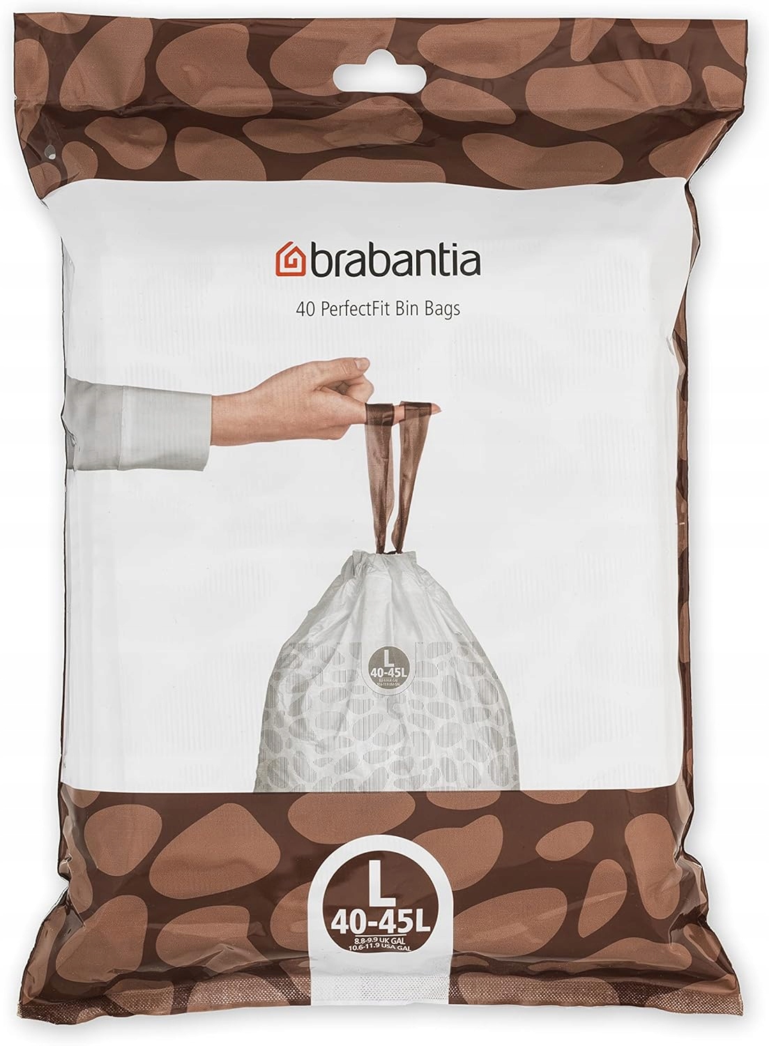 Brabantia pytle na odpadky 45 l 40 kusů bílé, kód L, odolné, uzavíratelné