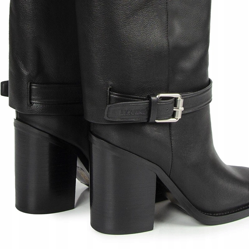 CARINII B9941 KOZAKI SŁUPEK SKÓRA LICO CZARNE 37 Kod producenta B9941-353-000-000-000