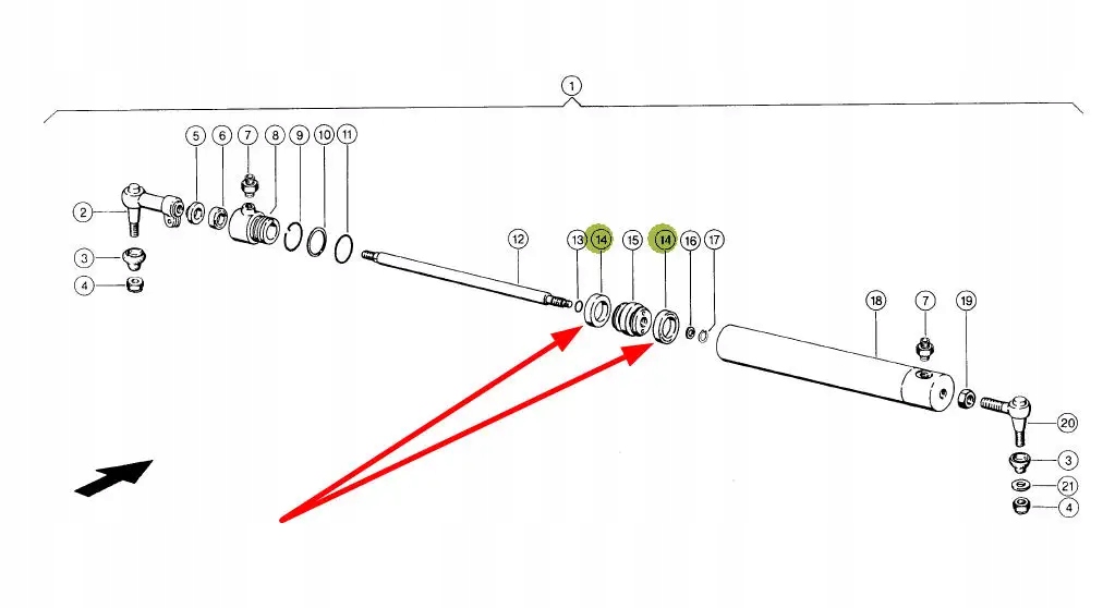 238933.01 Uszczelniacz siłownika hydraulicznego 35 x 50 x 10 Producent części inny