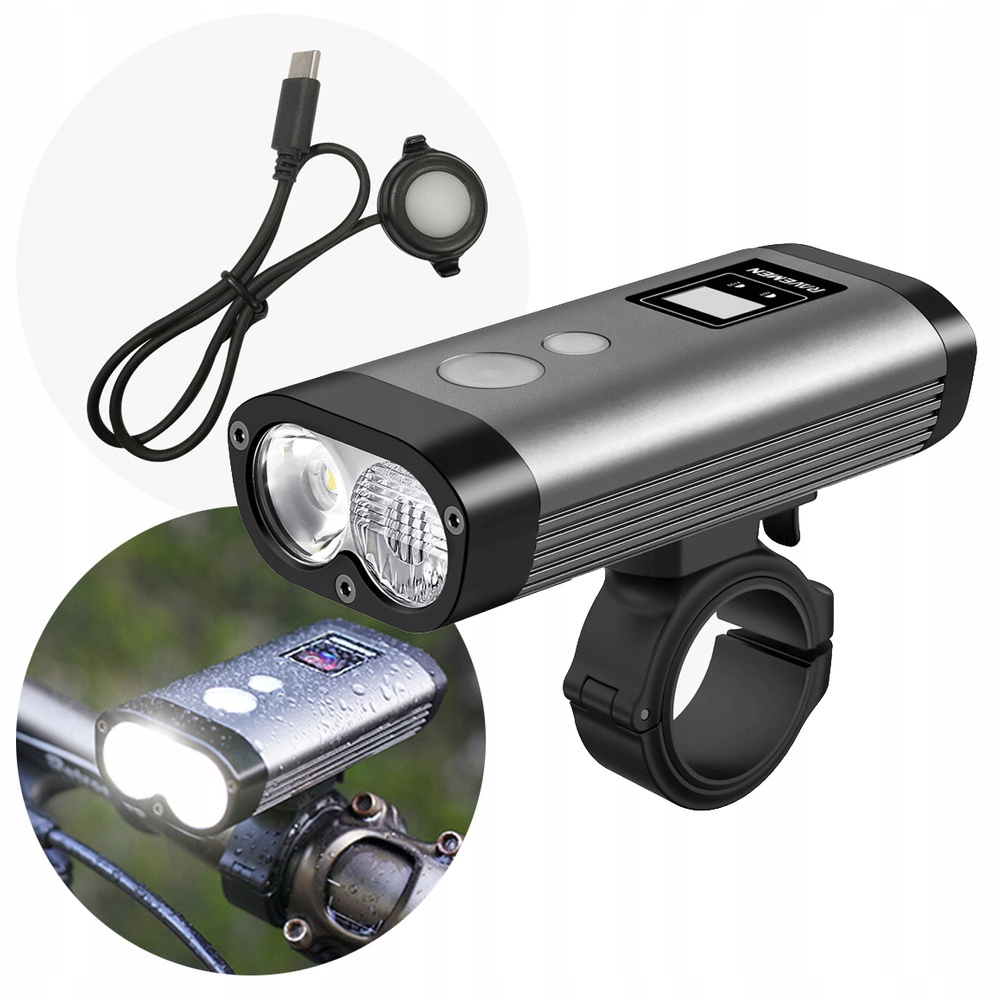 Přední světlo na kolo Ravemen PR1400 grafit 1400 lm Pilot Powerbank