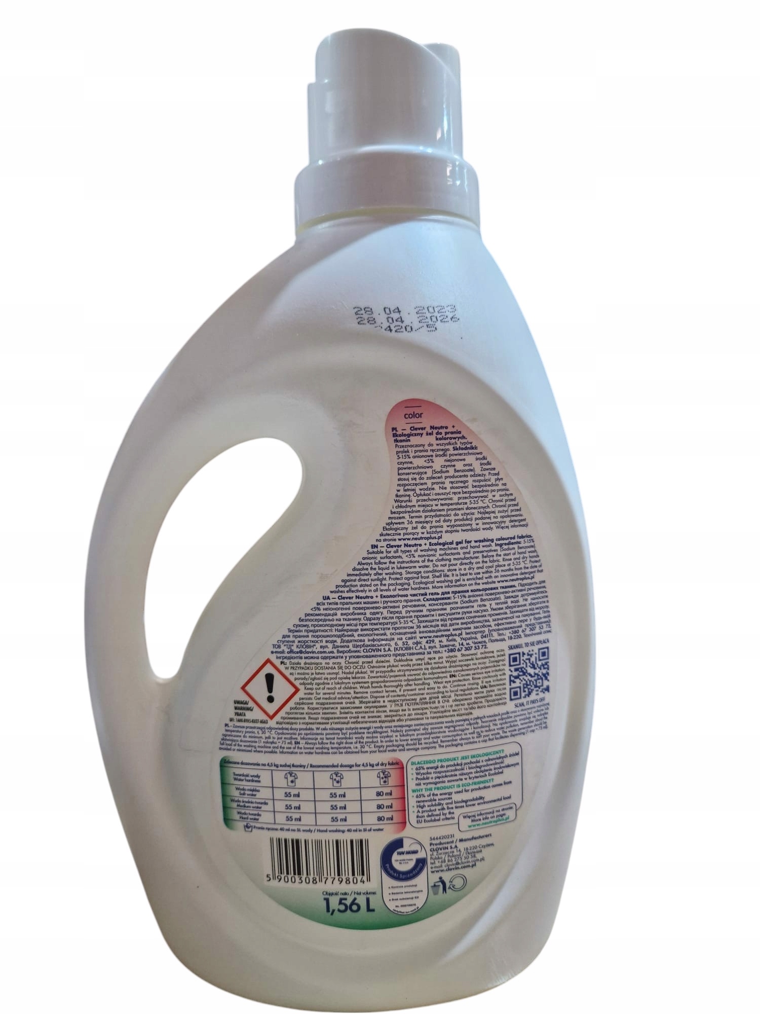 Clovin gel na praní 1,5 L, barva