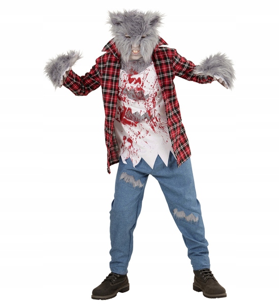 Strój Zombie Wilka Wilkołak Wilk Dziecięcy Przebranie Halloween 164