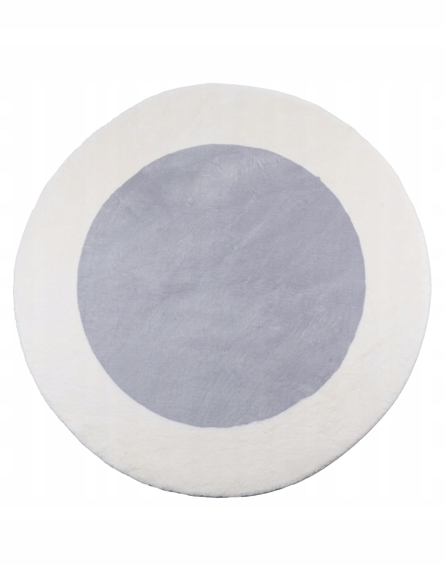 Koberec plyšový kulatý Maximo Měkký a Hrubý 120 x 120 cm šedý Shaggy