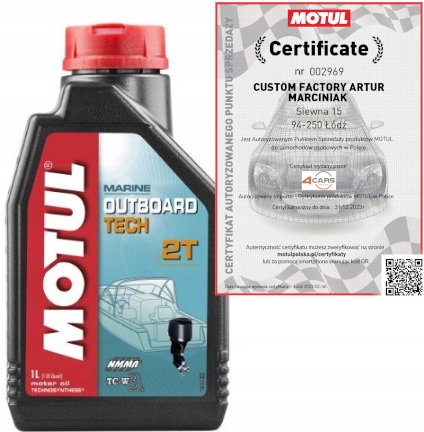 

Motul Outboard Tech 2T Do Silników Zaburtowych 1L