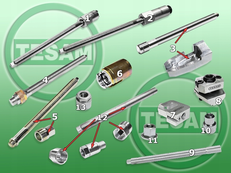 Zestaw adapterow do wyciagania wtryskiwaczy Producent code S0001413