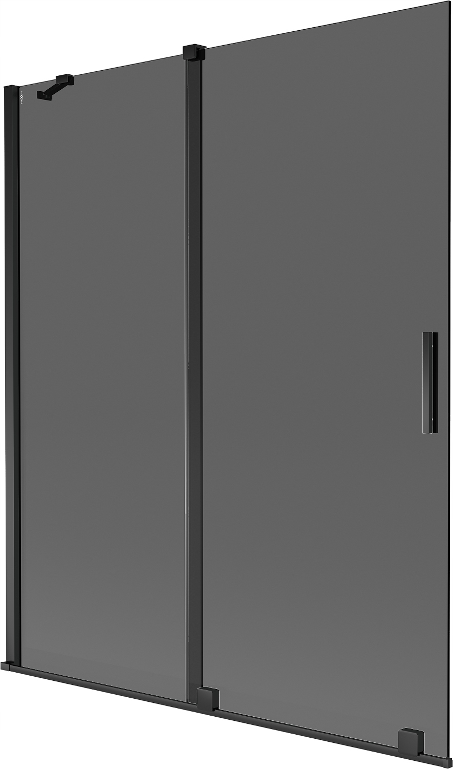 Mexen Velar Parawan Nawannowy 2-SKRZYDŁOWY Rozsuwany 140X150 CM Czarny
