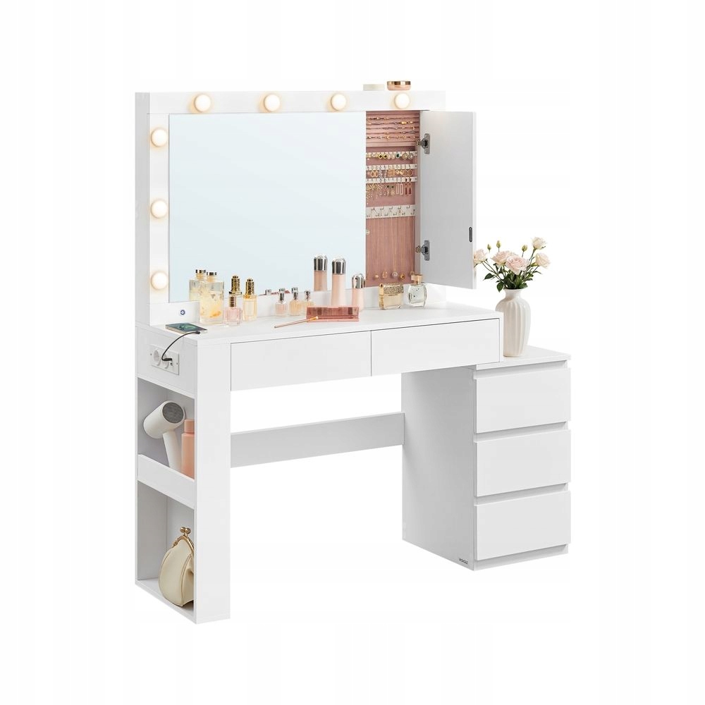 Toaletka Vasagle biela 125 x 140 x 40 cm