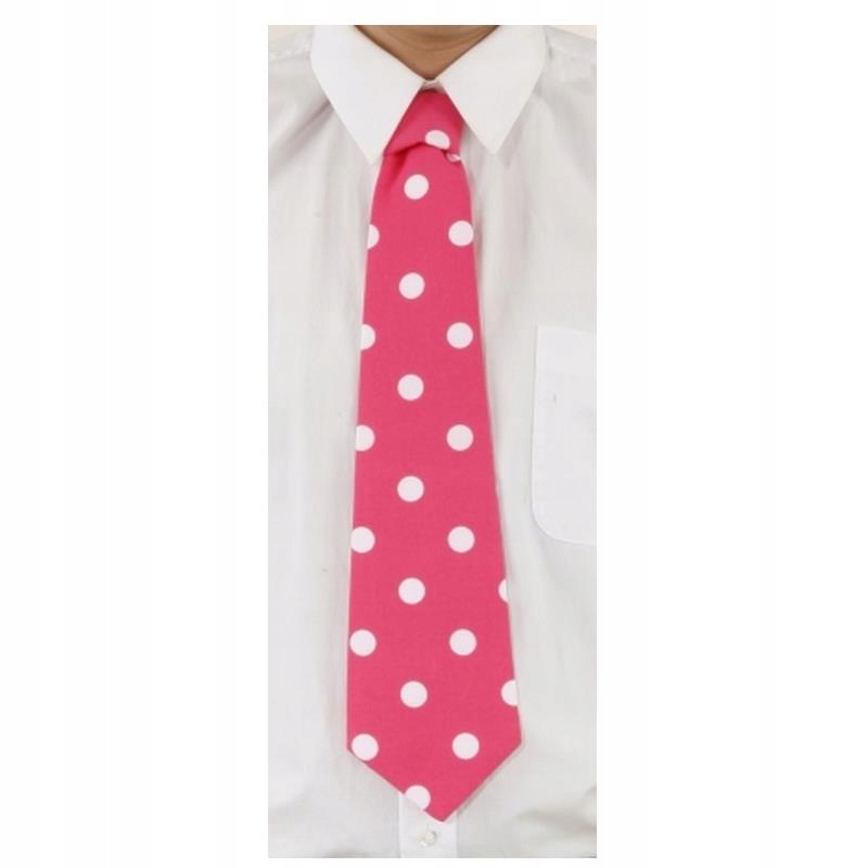 

Krawat Różowy W Groszki Pink Bowtie Wesoły Klaun
