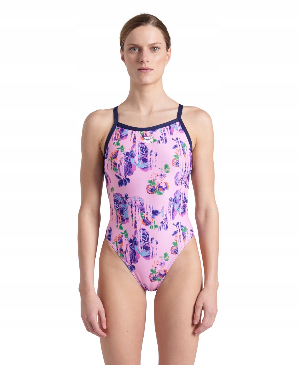 Plavky Arena Rose Texture Swimsuit Xcro Multi Pink-navy 36