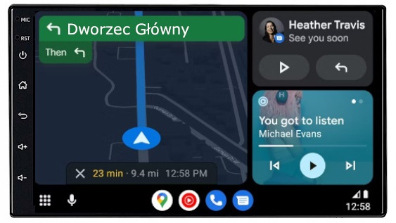 2 Din Autorádio Rds Bluetooth Android Auto Carplay Usb 7 Palcový Displej 4X50W