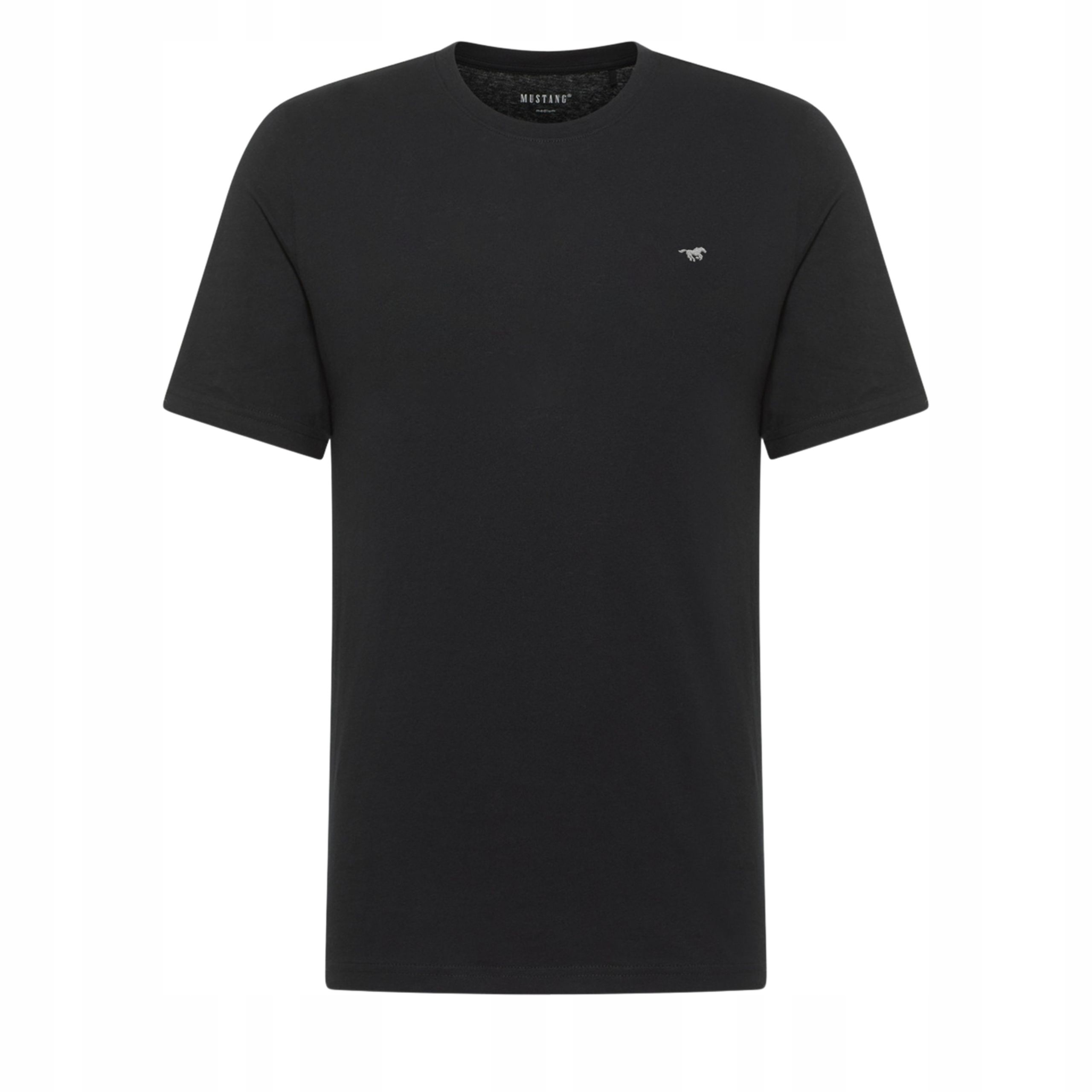 Pánské tričko Mustang Style Alex Černé Bavlněné Na Každý Den 4XL