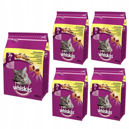 Levně Whiskas Suché krmivo pro kočky Kuře 5 x 800 g