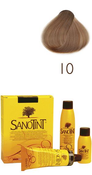 10 Světlá Blond Přírodní Barva Na Vlasy Sanotint
