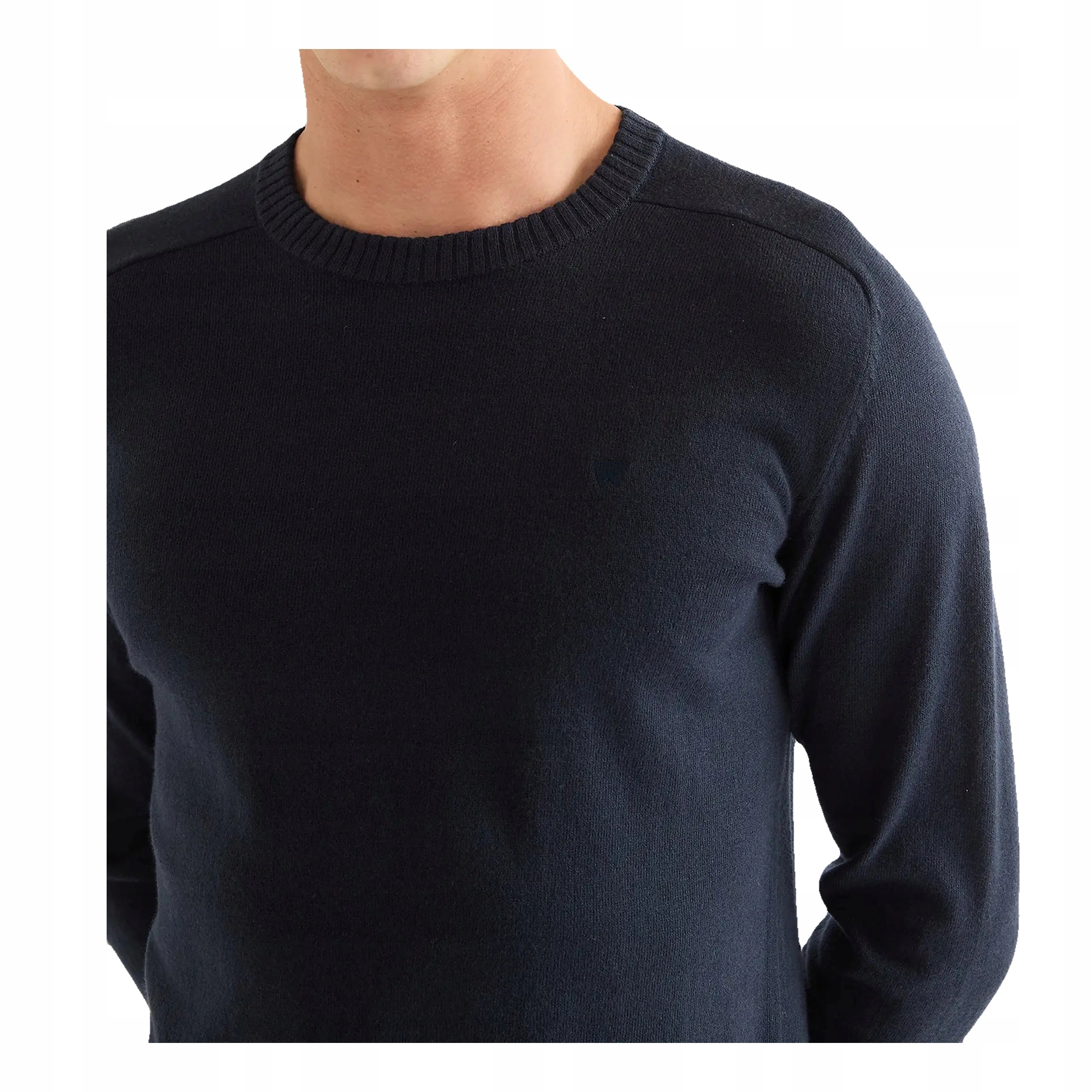 Wrangler Crew Neck Knit Pánský svetr Modrý Bavlna Klasická vlna M