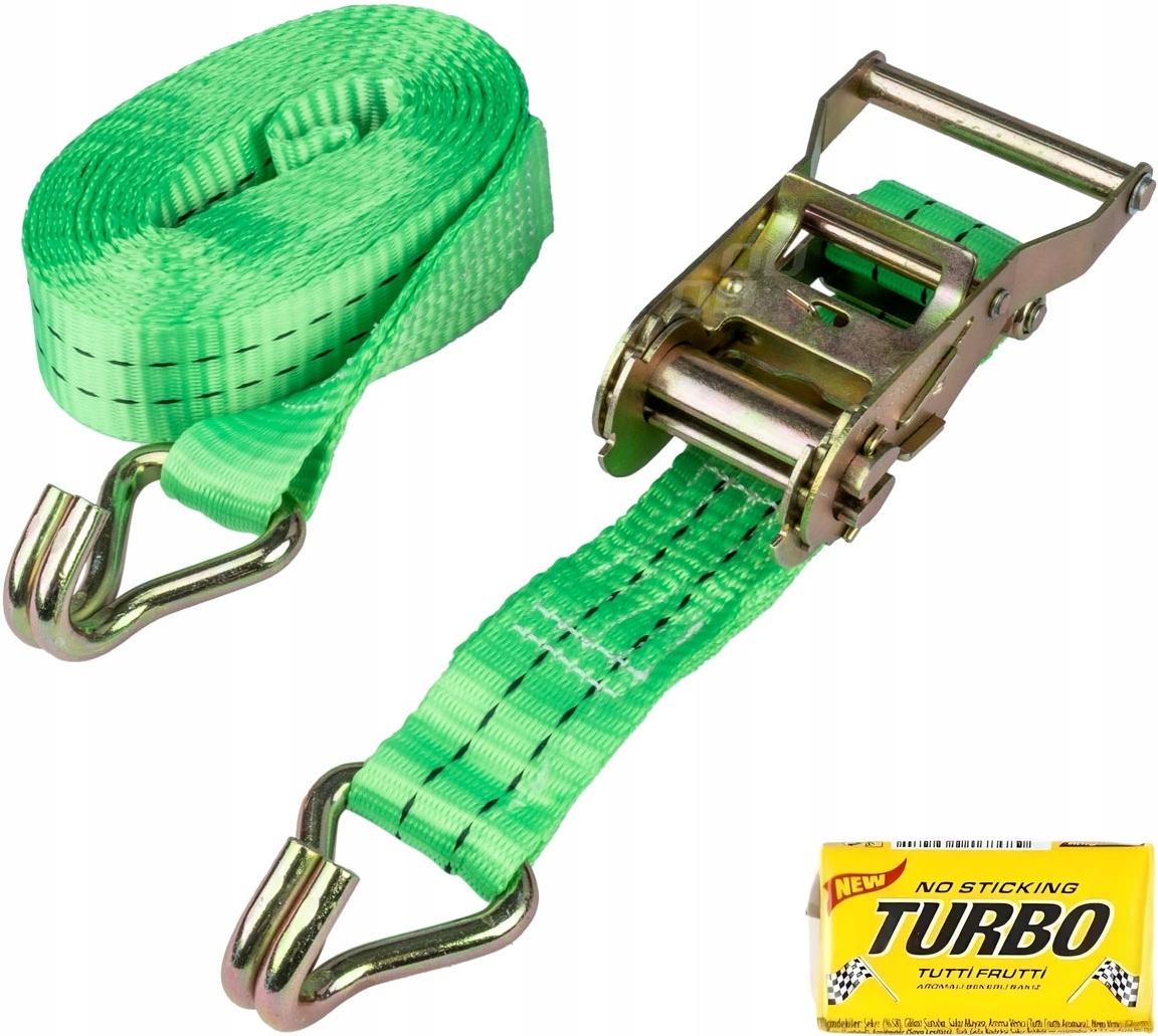 Pas transportowy z napinaczem 2000kg 2Tony 38mm 5metrowe do auta samochodu